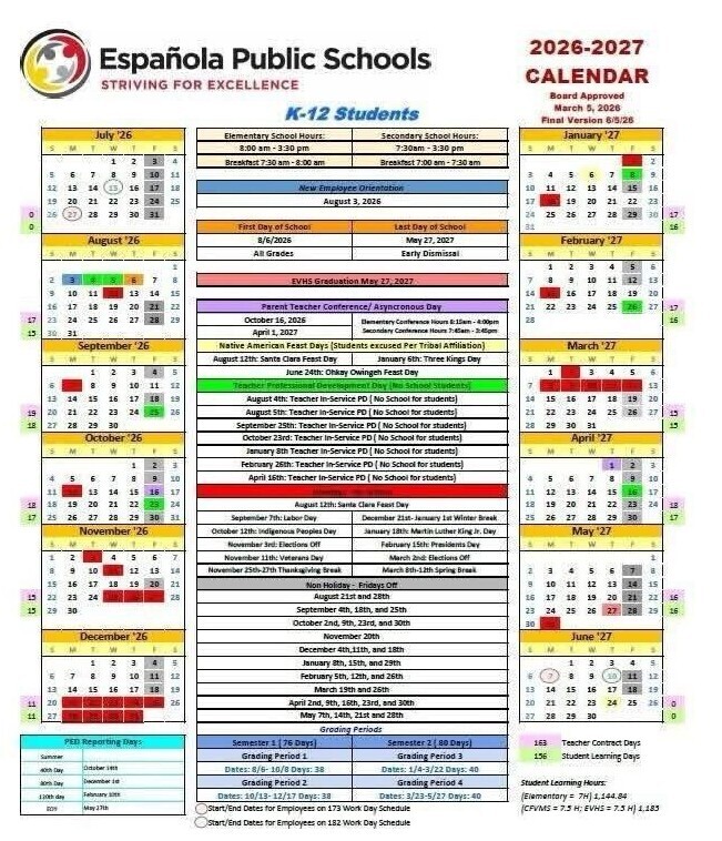 26 27 EPS Calendar