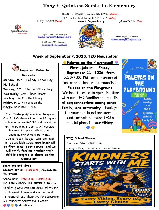 TEQ Newsletter