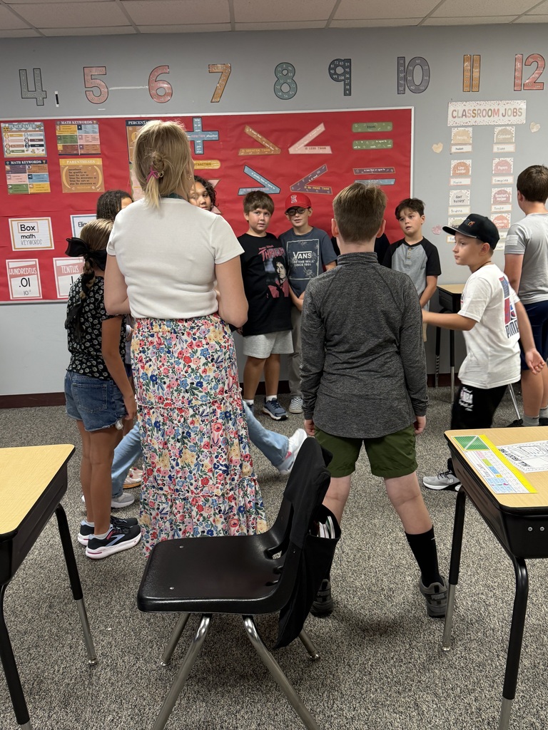 Students playing ninja in a circle