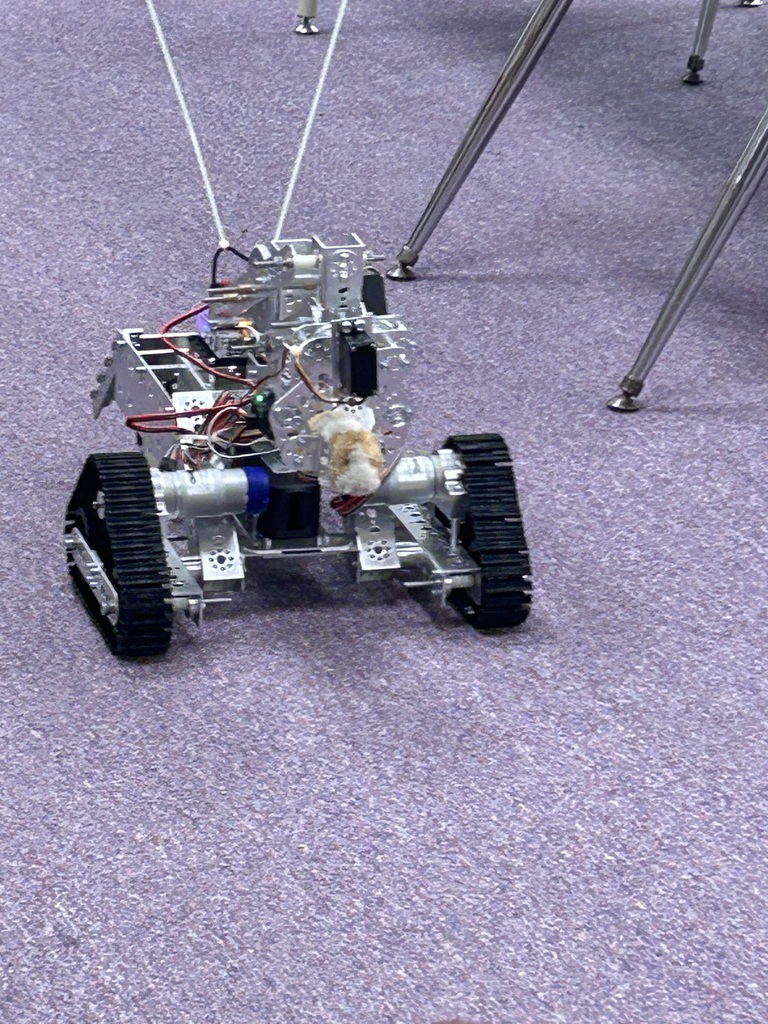 close up of mobile robot on the floor