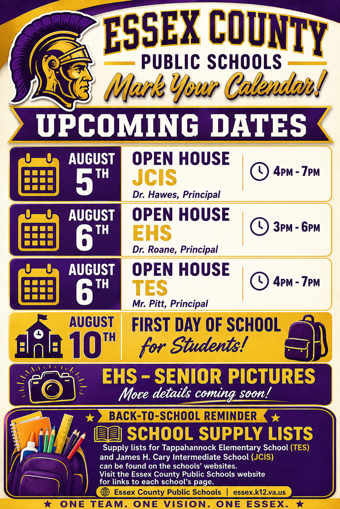 Mark Your Calendar! Upcoming Dates