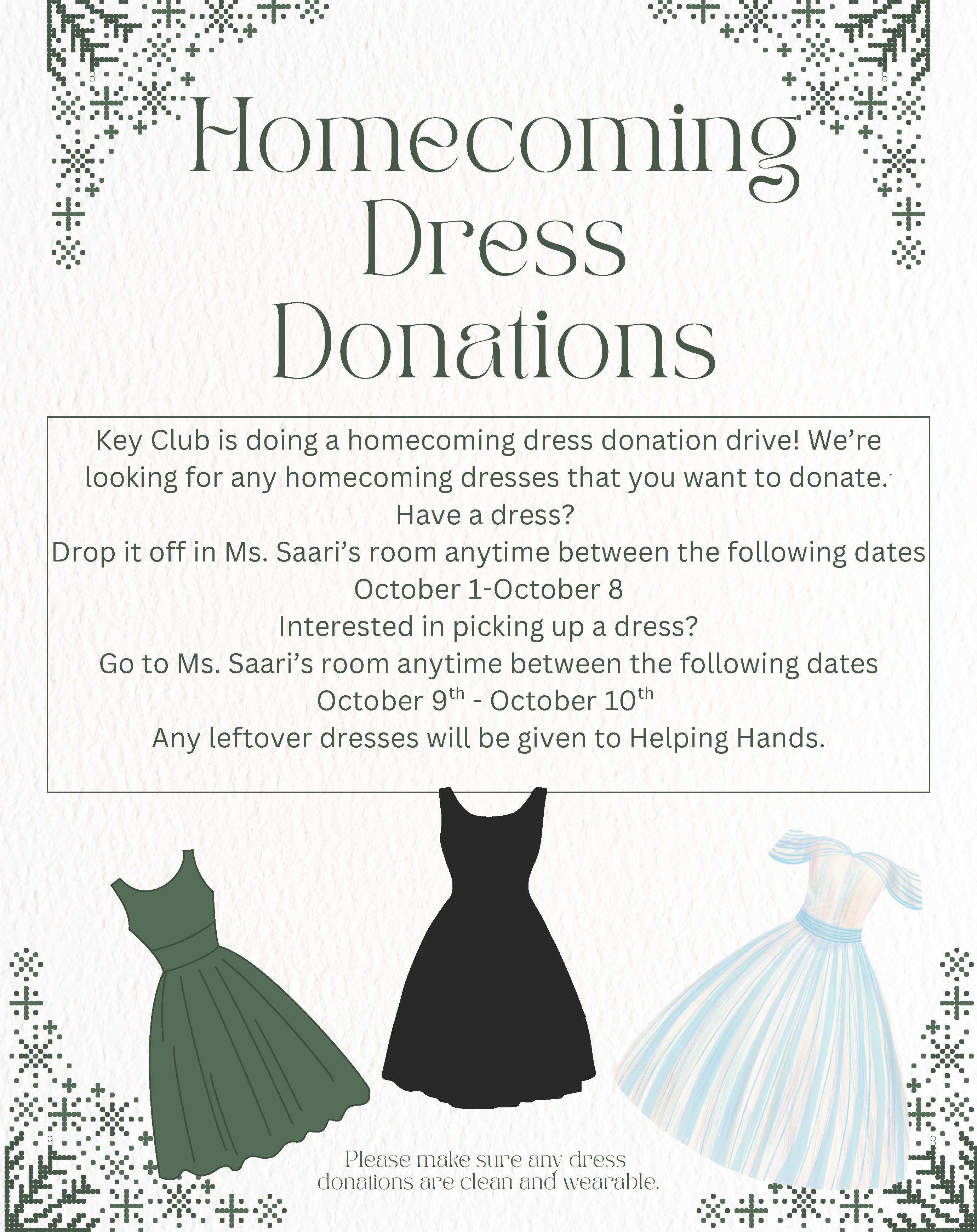 Homecoming Dress Donations | Canaan Schools