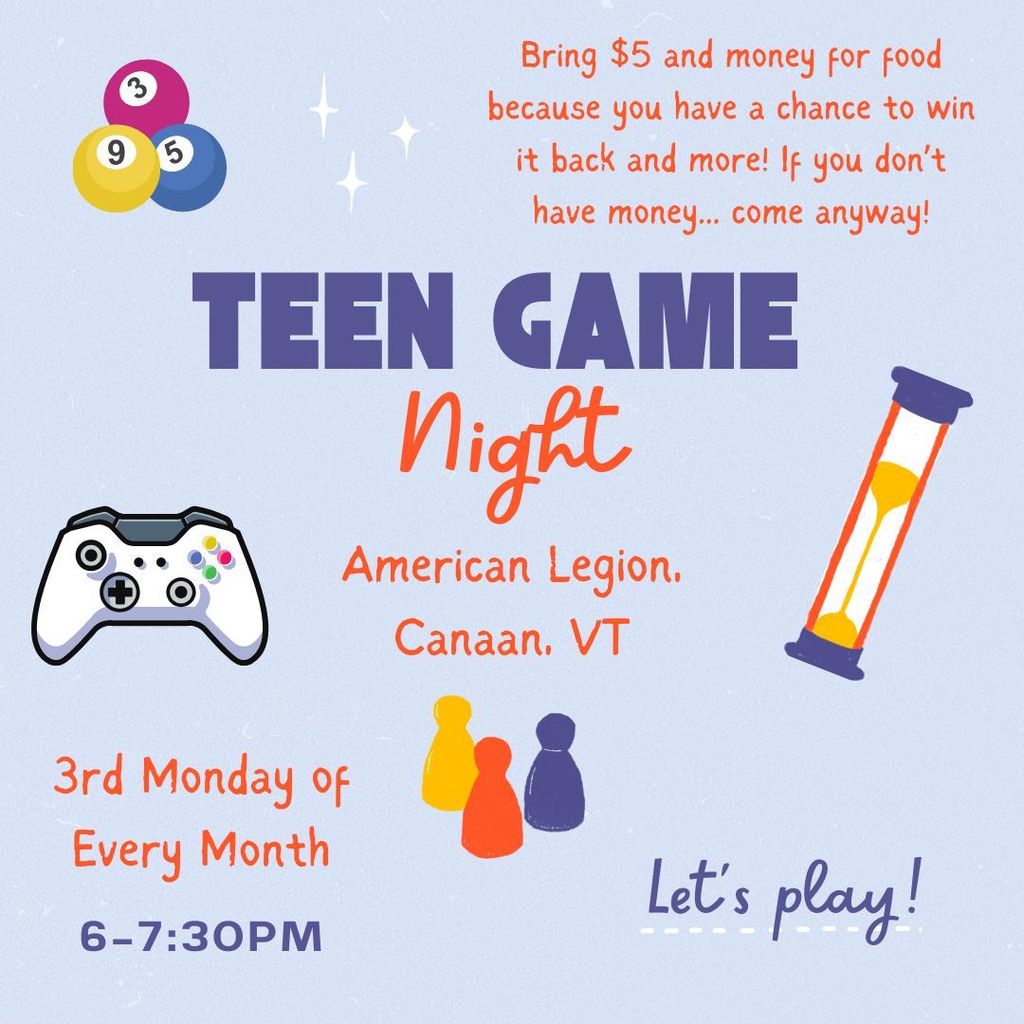 Game Night at the American Legion in Canaan, VT