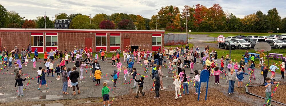 students on playground