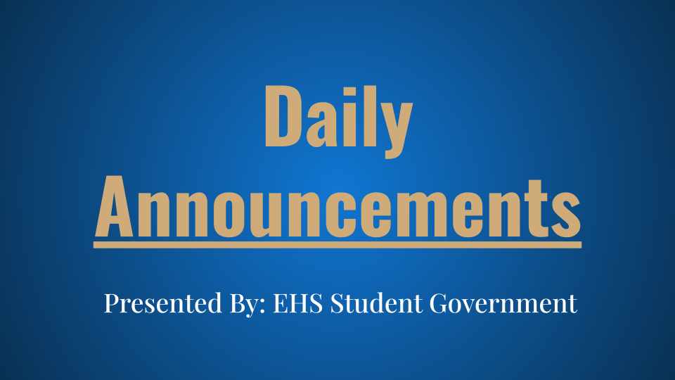 Daily Announcements