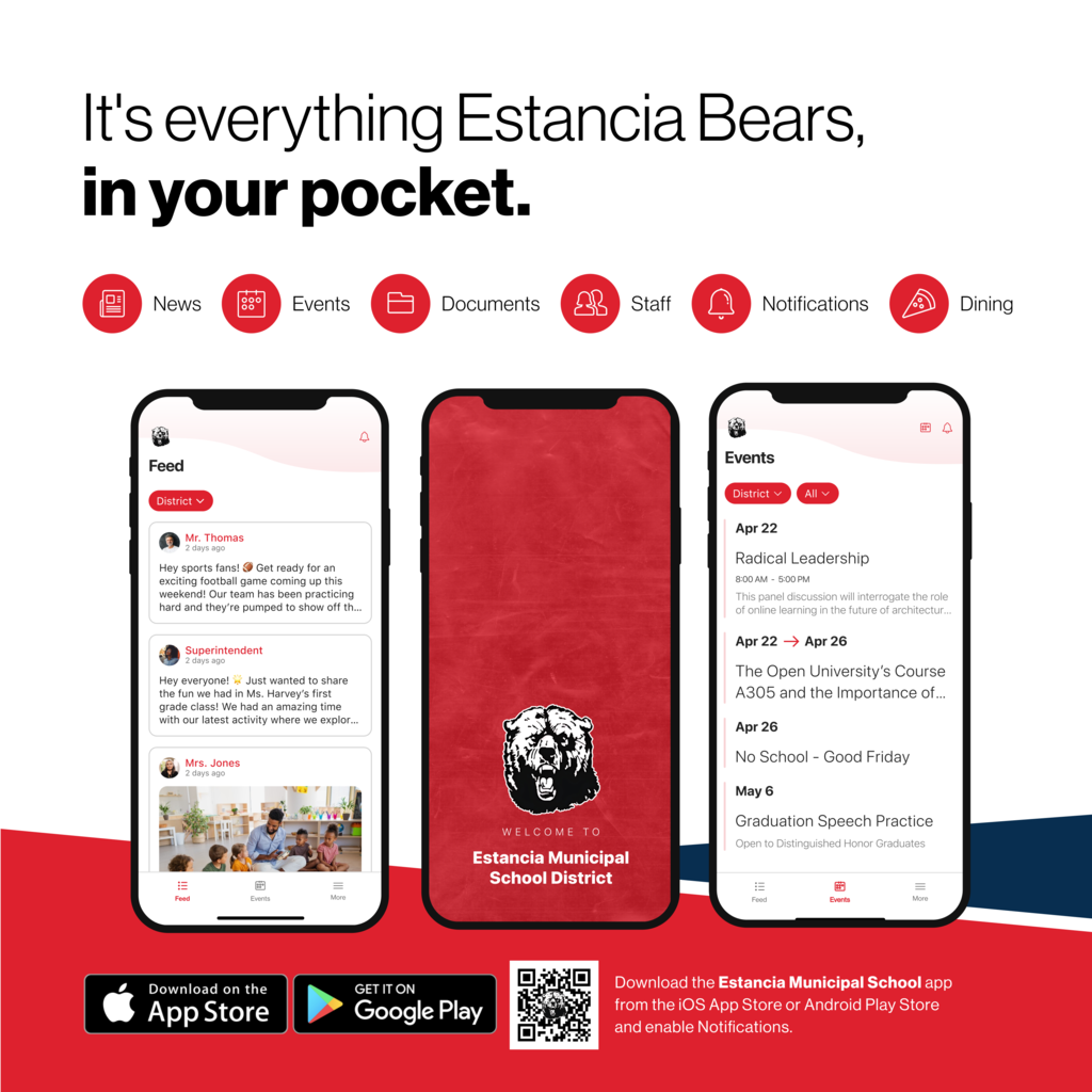It's everything from your district in your pocket. News Events Documents Staff Dining Notifications Download the district's app from the ios app store or android play store and enable notifications (pictures of the app)