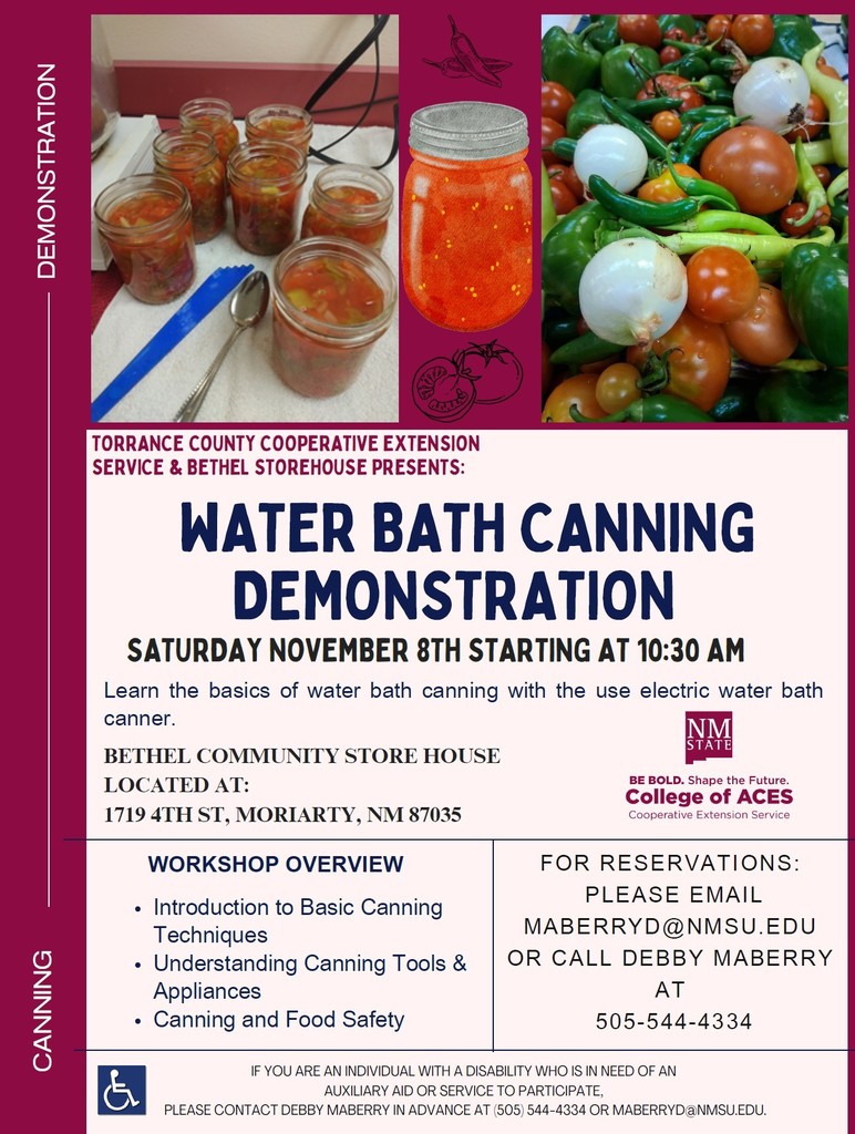 Torrance County Cooperative Canning Class