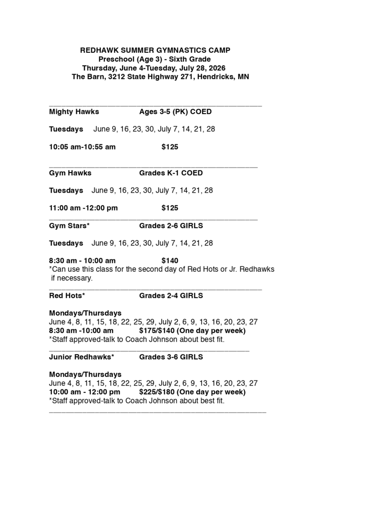schedule