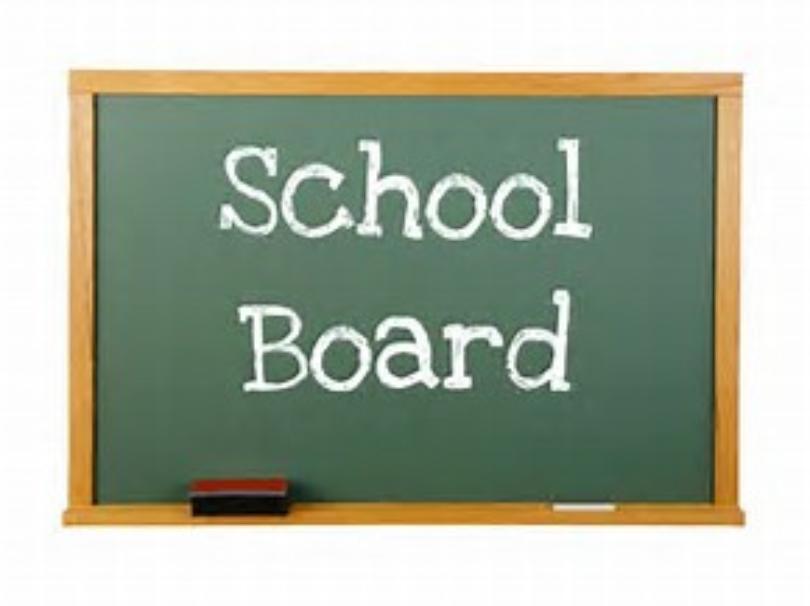School Board written on a chalk board
