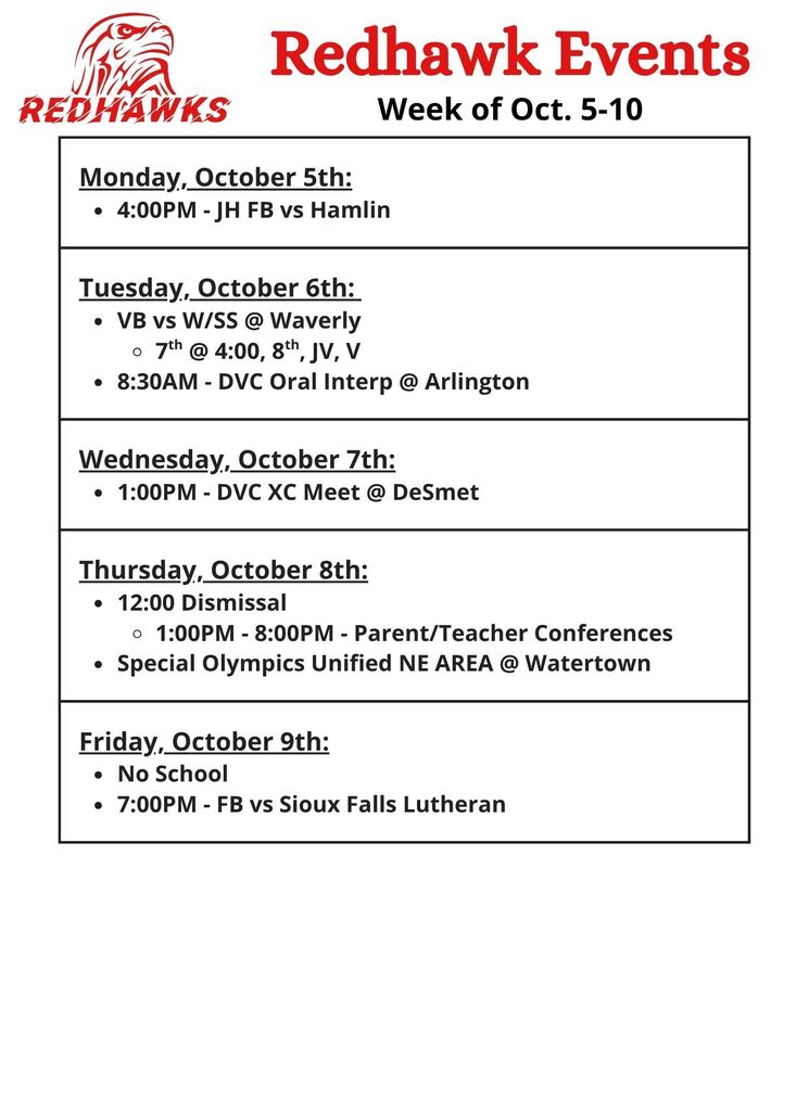 Oct 5-10 English