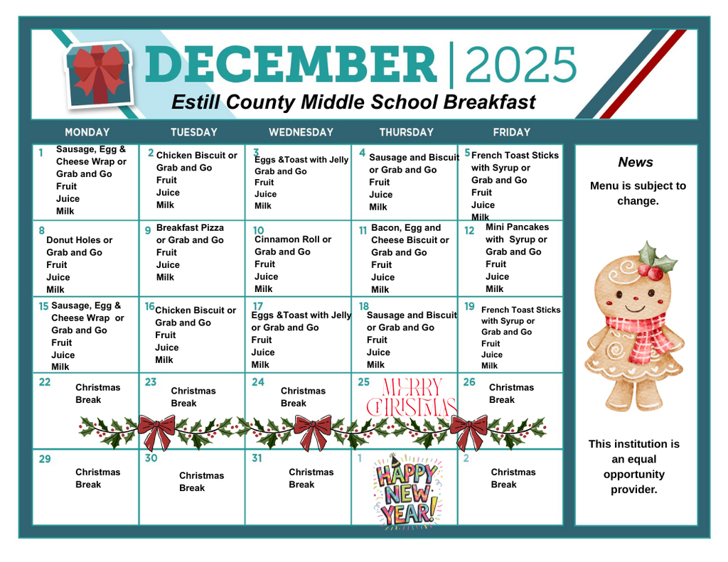ECMS Breakfast Menu