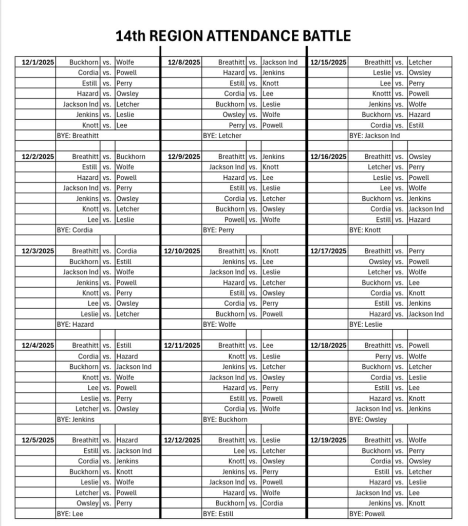 ECHS  Holiday Attendance Battle