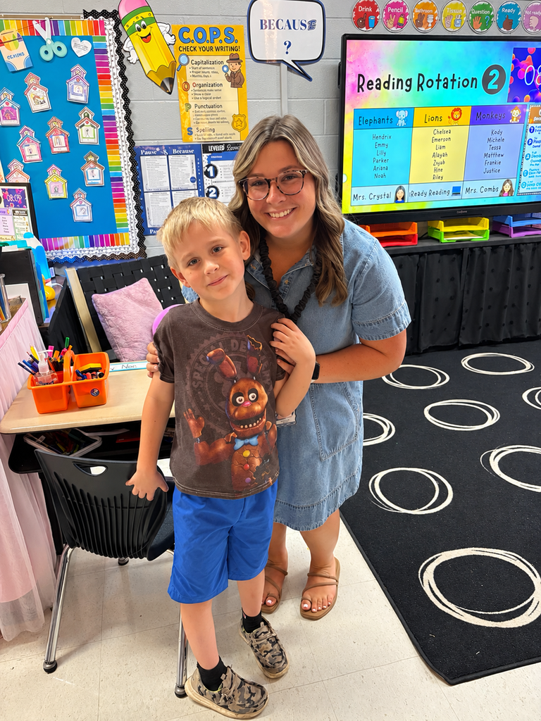 Mrs. Kaylee Combs and 2nd Grade Student