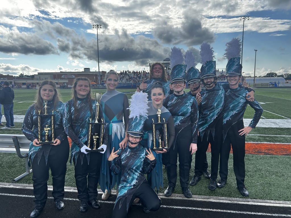 Band Seniors and Drum Majors L-R: Hazel Bailey, Zylyna Richardson (co-Drum Major), Jai Hughes (co-Drum Major), Kaylee Stepp, Sabreena Sorensen, Dylan Spencer, Avrey Graves, Isaac Mullins, Hugh Lawson, Jonah Conrad.