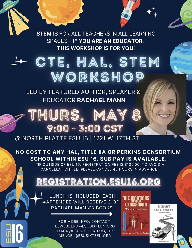CTE, HAL, STEM Workshop flier