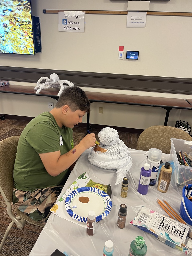 Papier mache at Monday's field day.