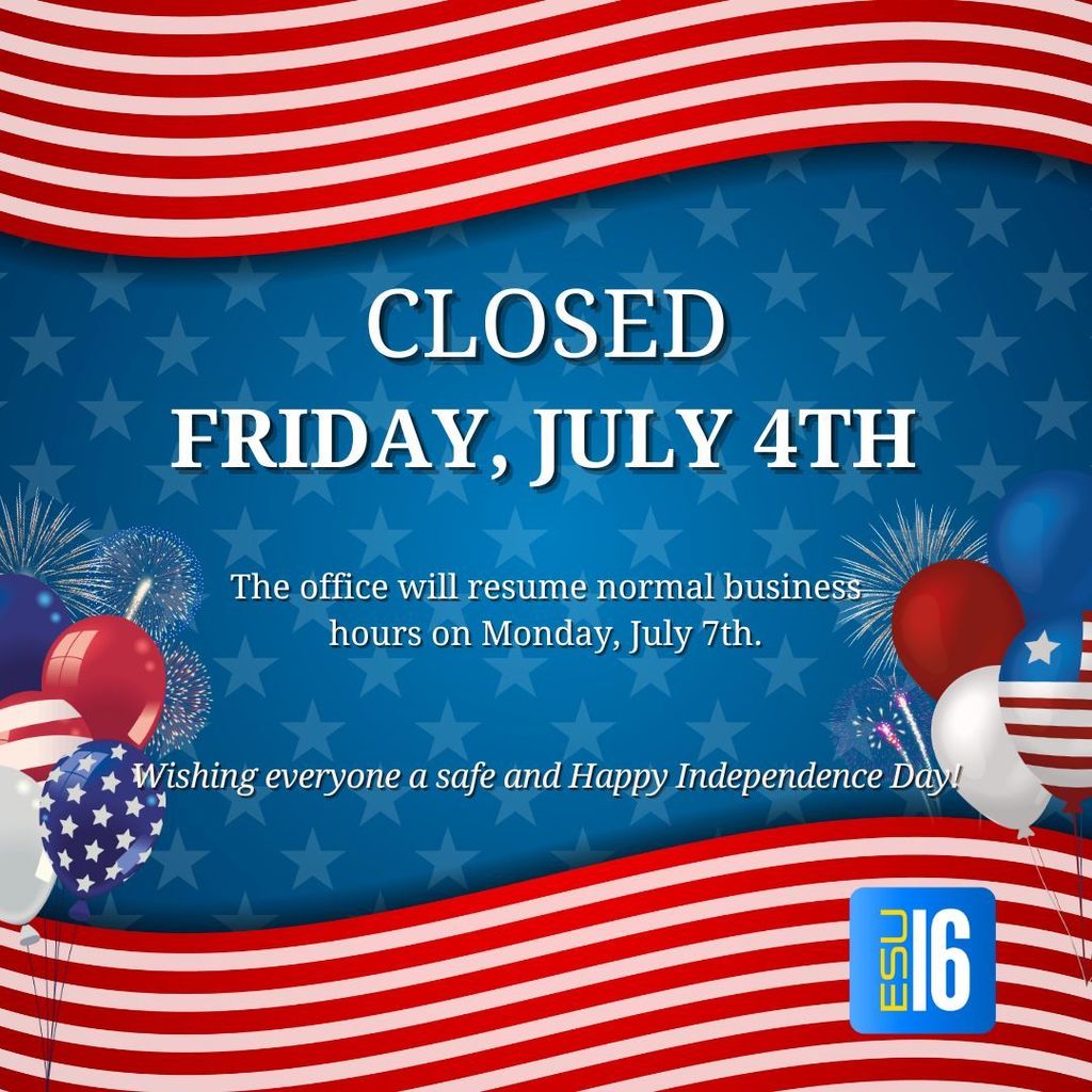 Closed Friday, July 4th.