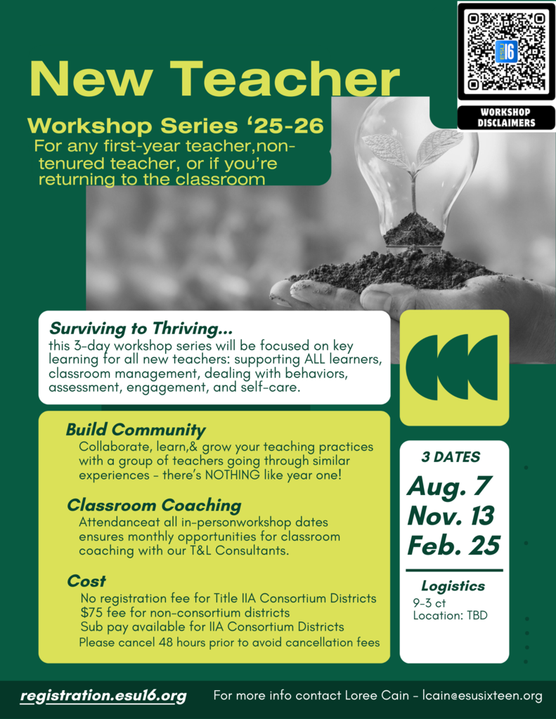 New Teacher 25-26 flyer Location TBD 8/7/25, 11/13/25, 2/25/26