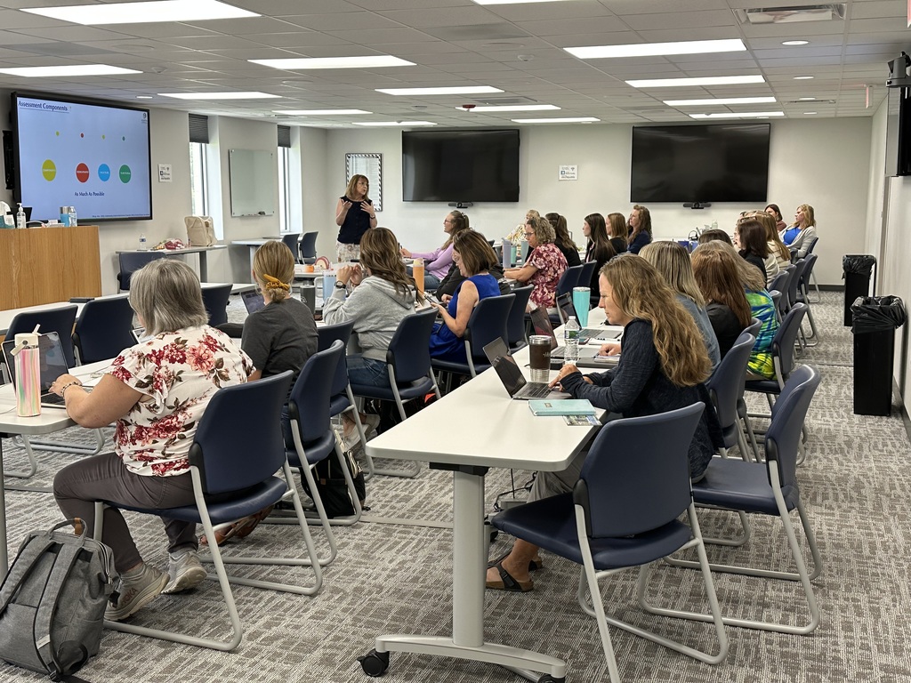 Mary Billings, SLP from Function-Focus Academy presenting to our group.
