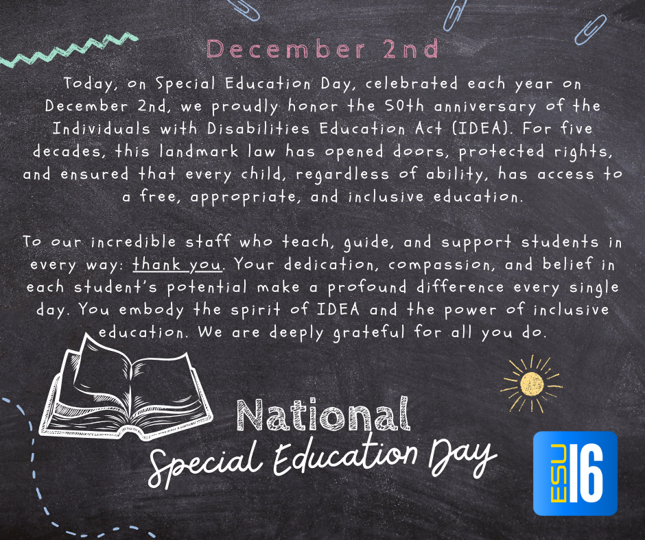 December 2nd is National Special Education Day