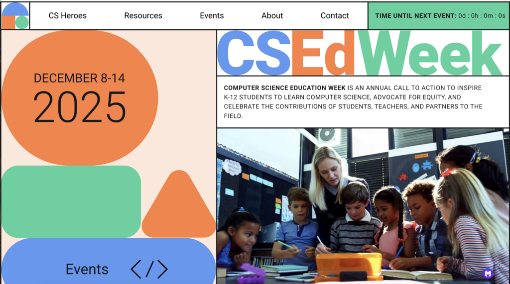 Computer Science Education Week website https://csedweek.org