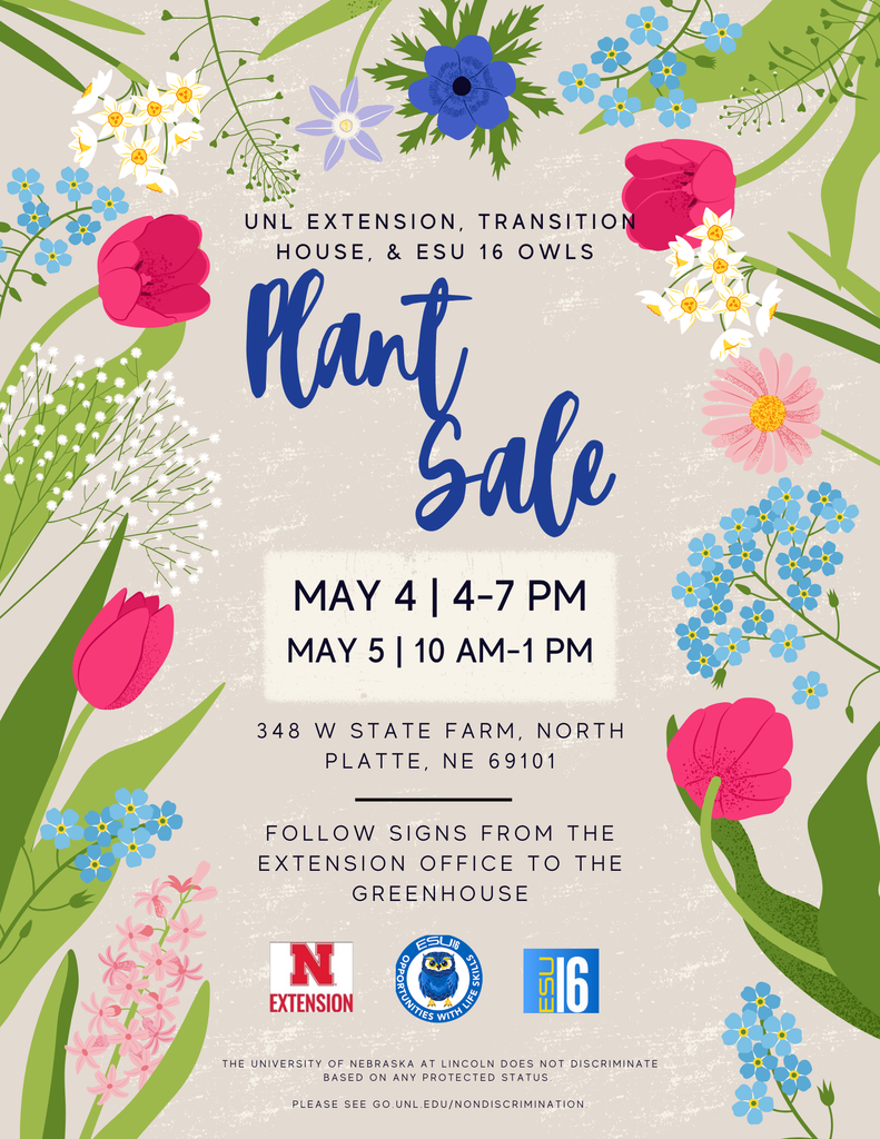 Flier for the OWLS Plant Sale May 4 and 5 in North Platte.