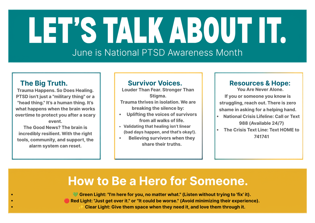 June marks the official start of National Post-Traumatic Stress Disorder (PTSD) Awareness Month. This is a dedicated time to shed light on a deeply misunderstood mental health condition, foster open conversations, and let survivors know they are never alone.