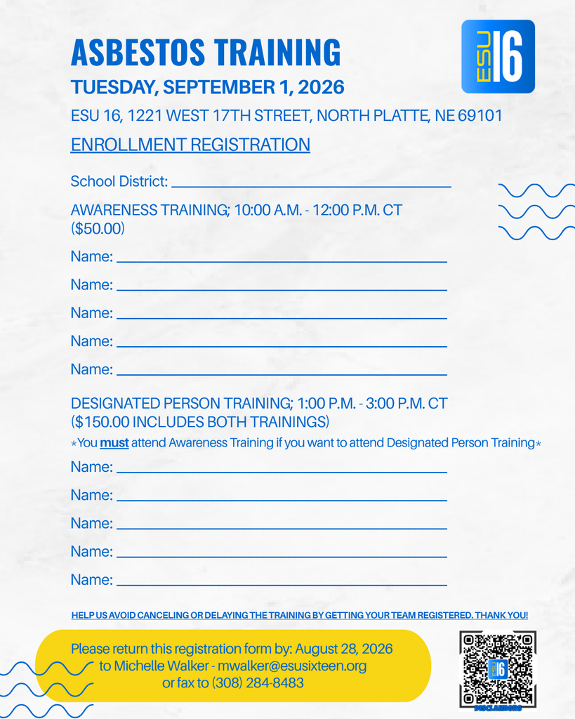 Asbestos Training, September 1, 2026