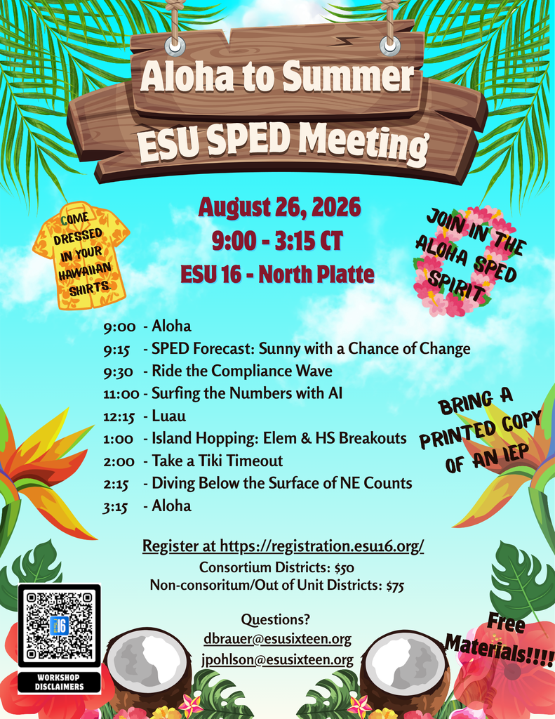 Fall 2026 SPED Meeting agenda