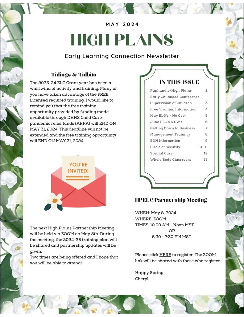 HPELC May Newsletter