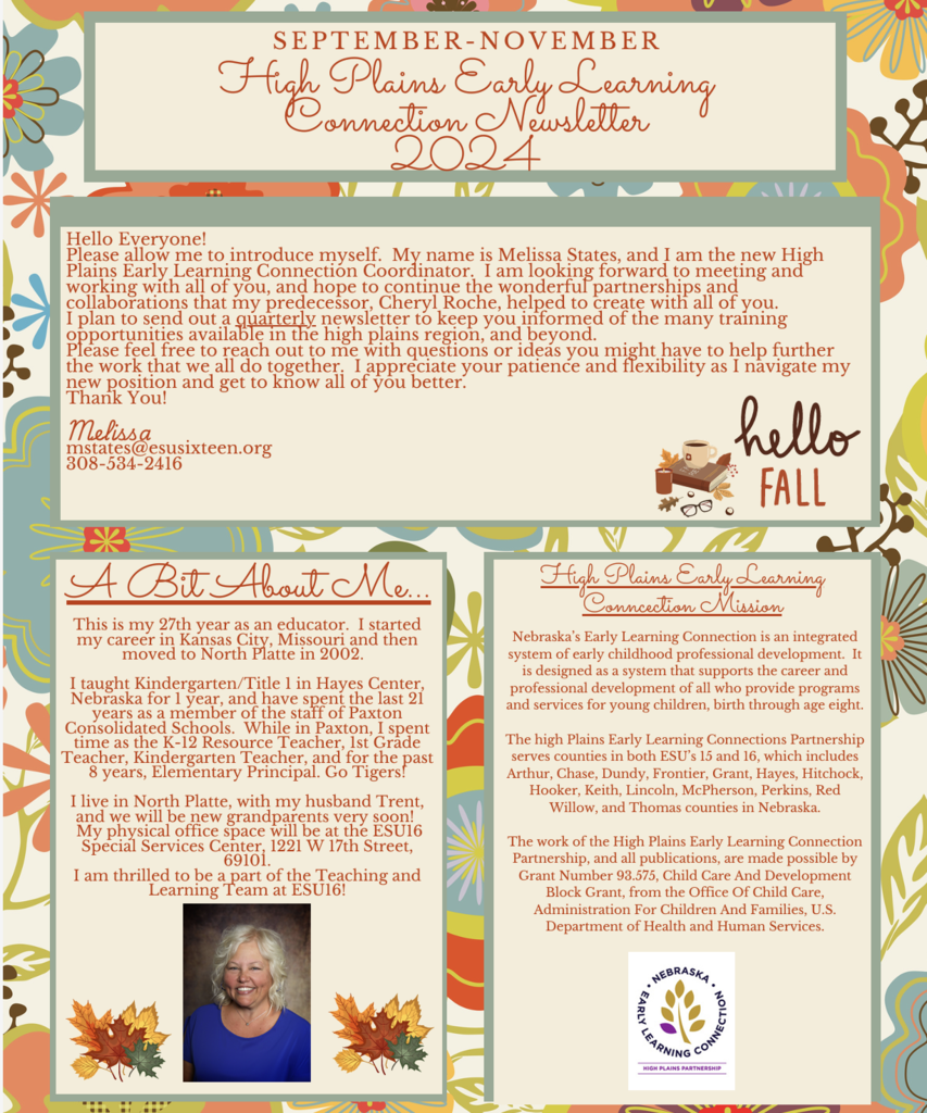 HPELC Newsletter https://highplainsearlylearningconnection.weebly.com