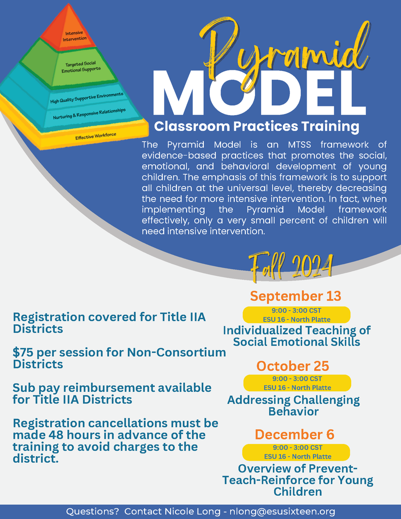 Pyr Mod Fall '24 9-3 ct ESU NP 9/13, 10/25, 12/6