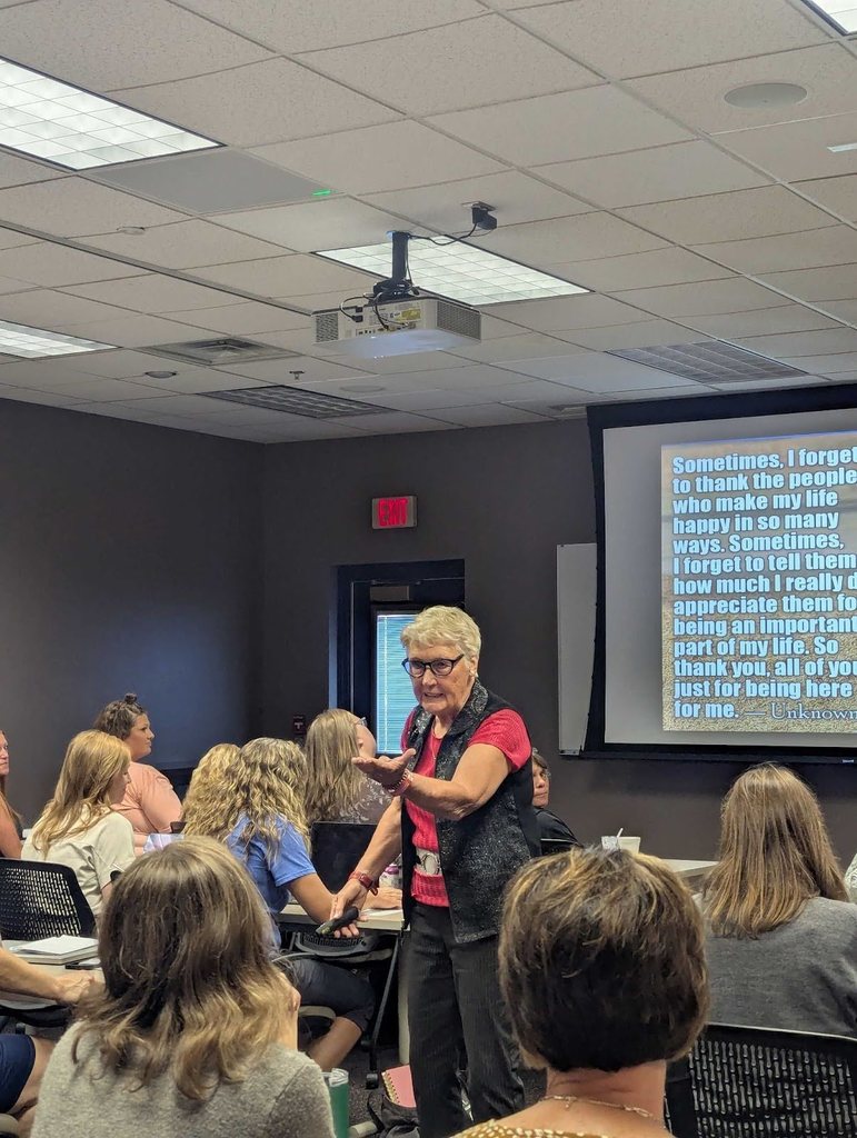 Dr. Jo Owens-Nauslar speaks to ESU 6 all staff