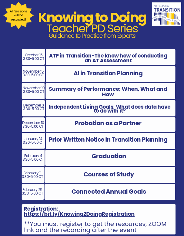 Knowing to Doing Flyer