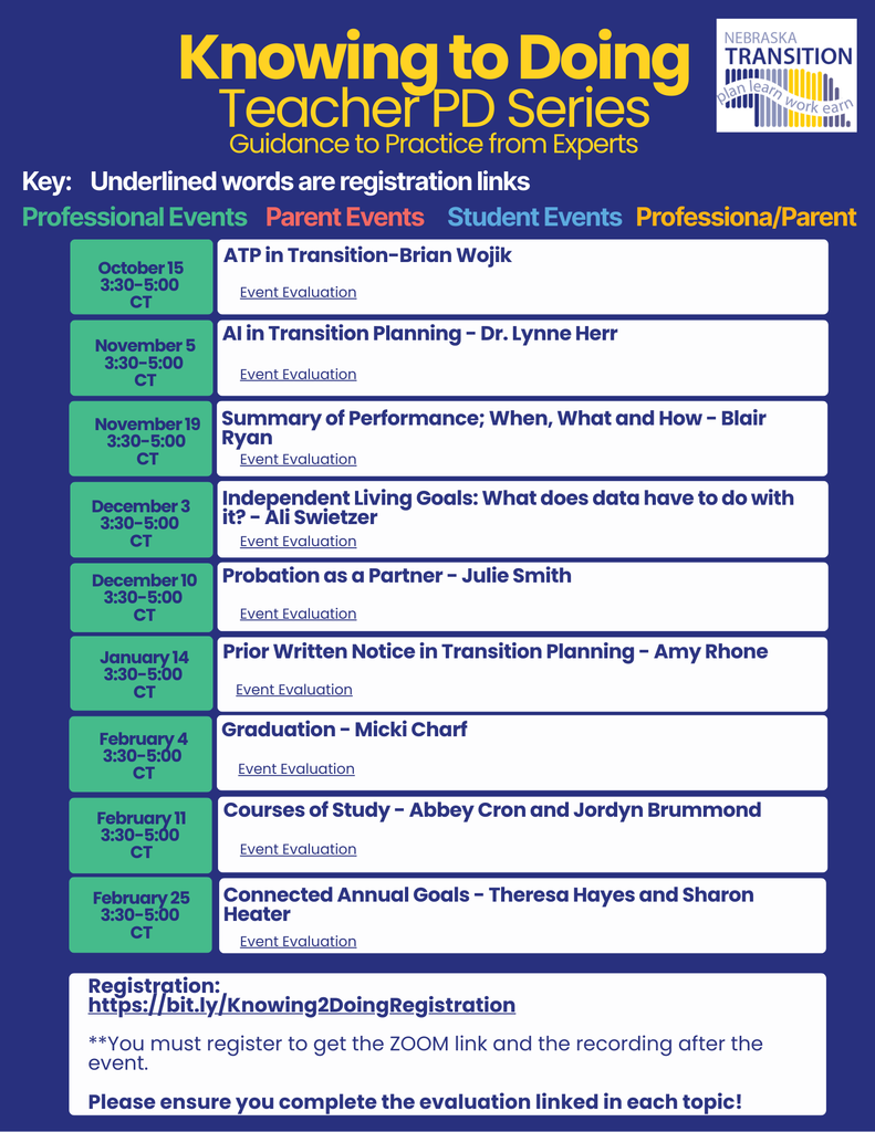 Knowing to Doing Flyer