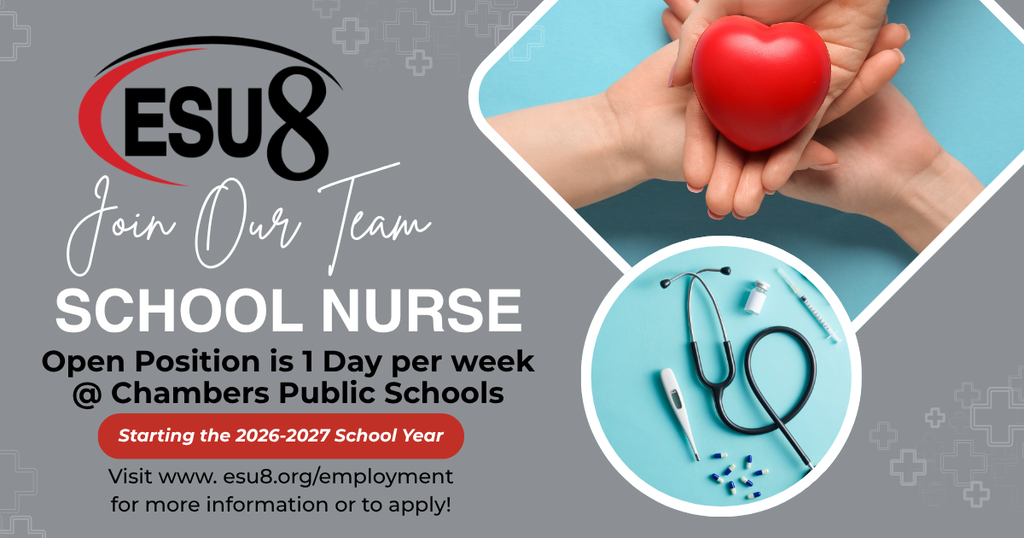 Join Our Team School Nurse Open Position is 1 day per week at Chambers Public Schools 