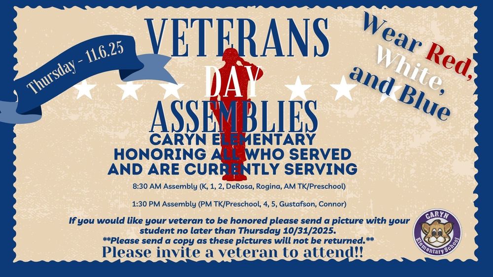 Veteran's Day Assemblies