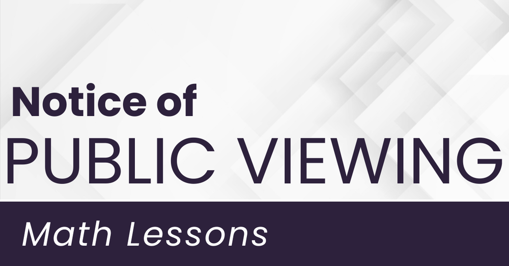 Notice of Public Viewing