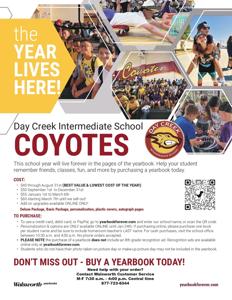 flyer for yearbook sale