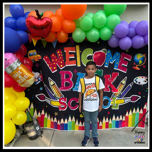 Smiling students, Happy First Day of School