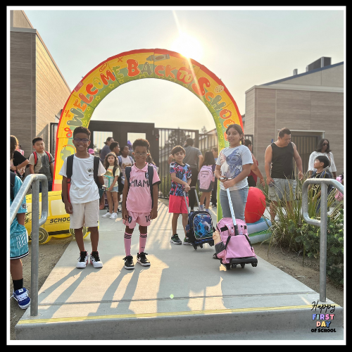 Smiling students, Happy First Day of School