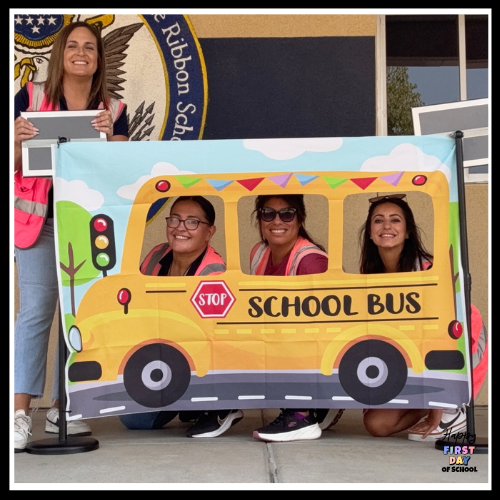 Smiling students, Happy First Day of School