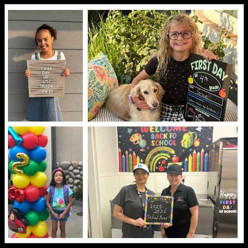 Smiling students, Happy First Day of School