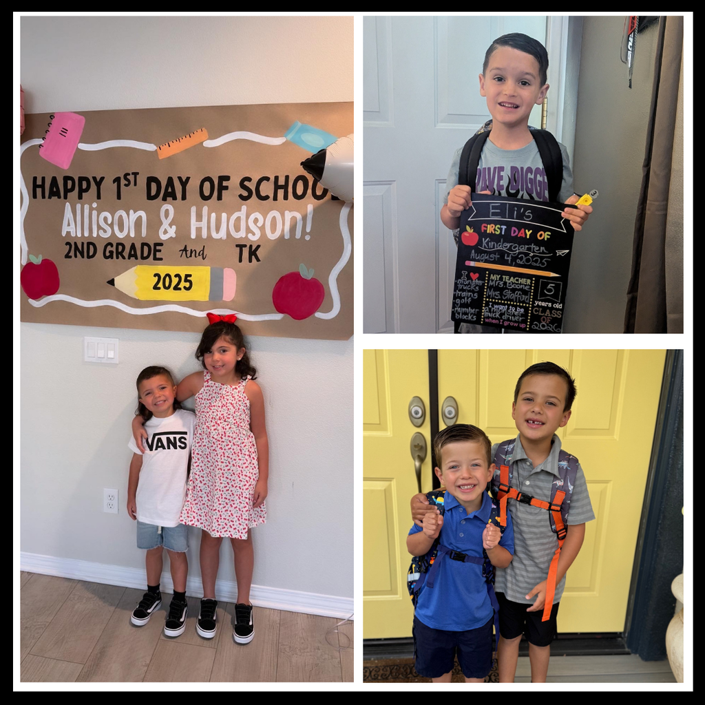 Smiling students, Happy First Day of School