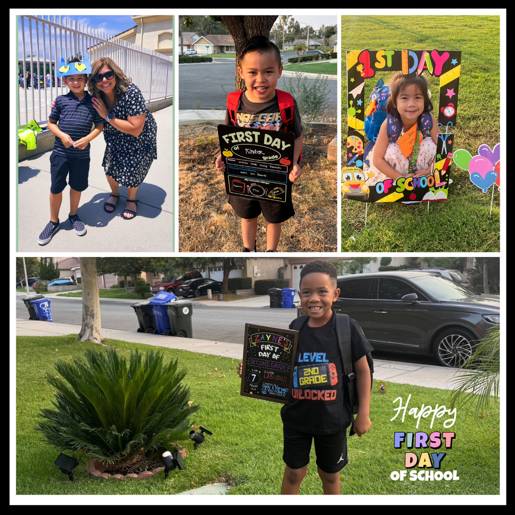 Smiling students, Happy First Day of School
