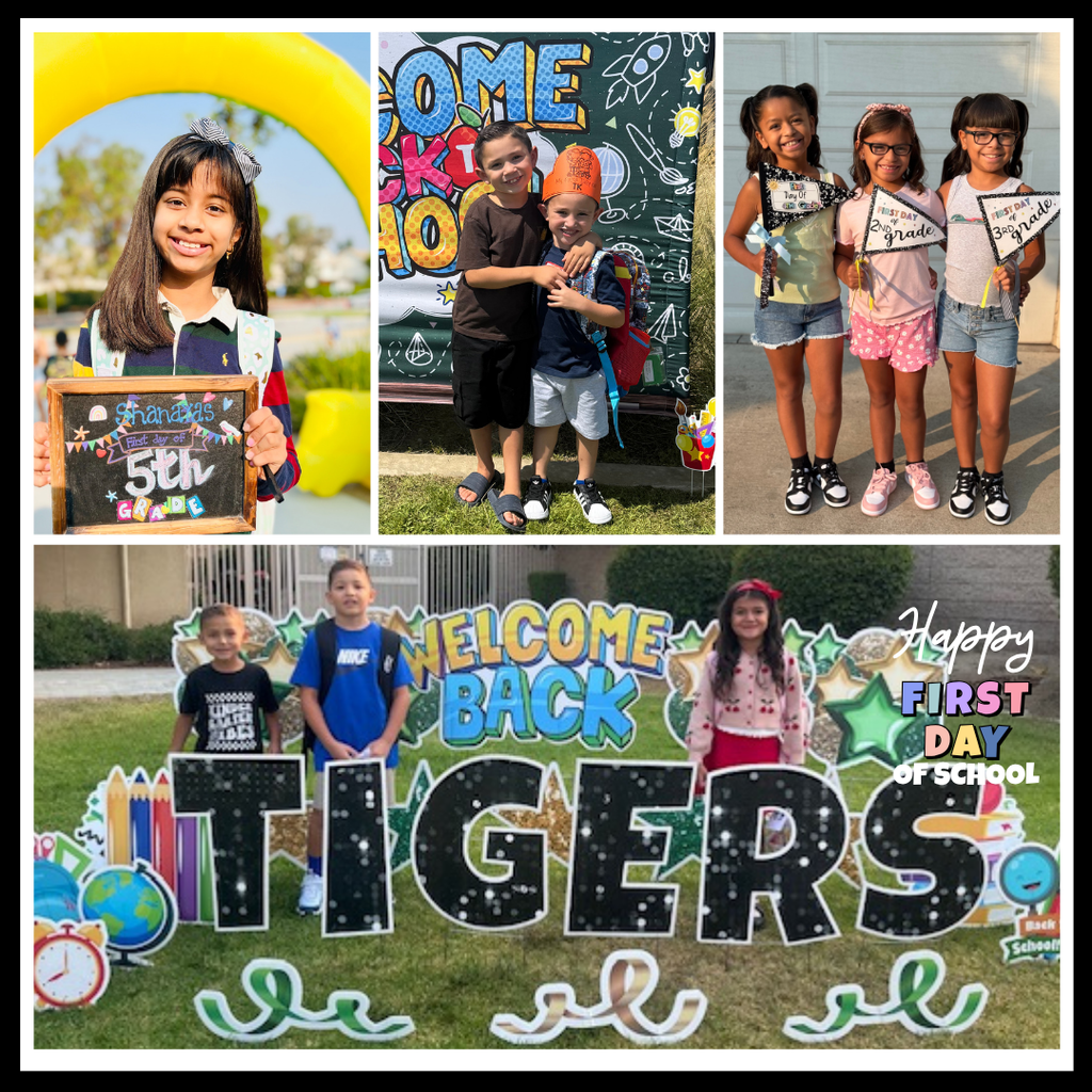 Smiling students, Happy First Day of School