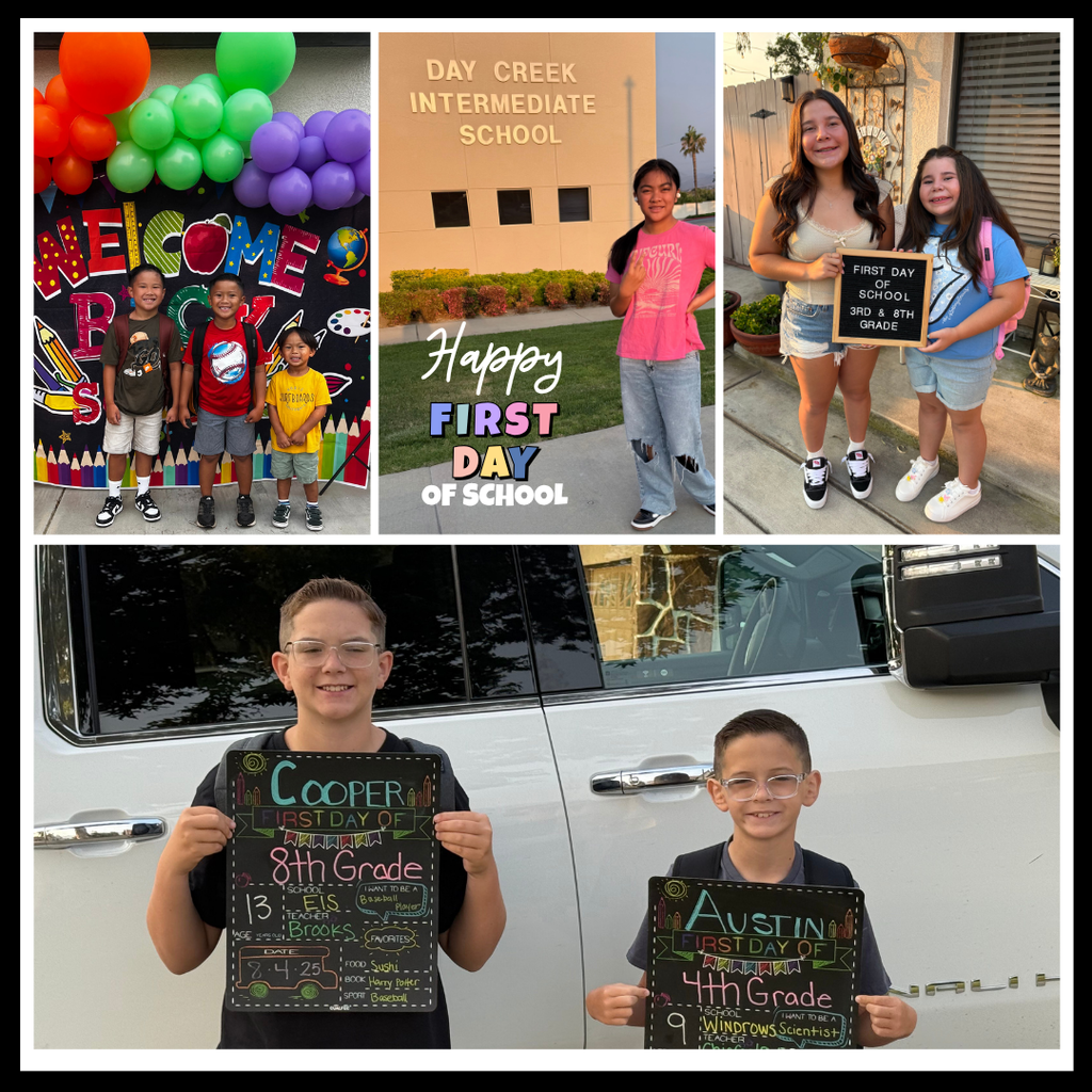 Smiling students, Happy First Day of School