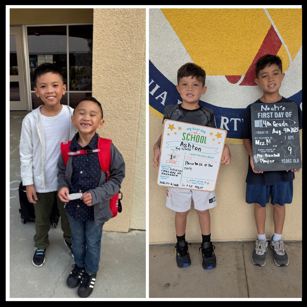 Smiling students, Happy First Day of School