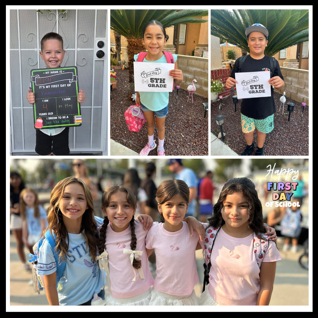Smiling students, Happy First Day of School