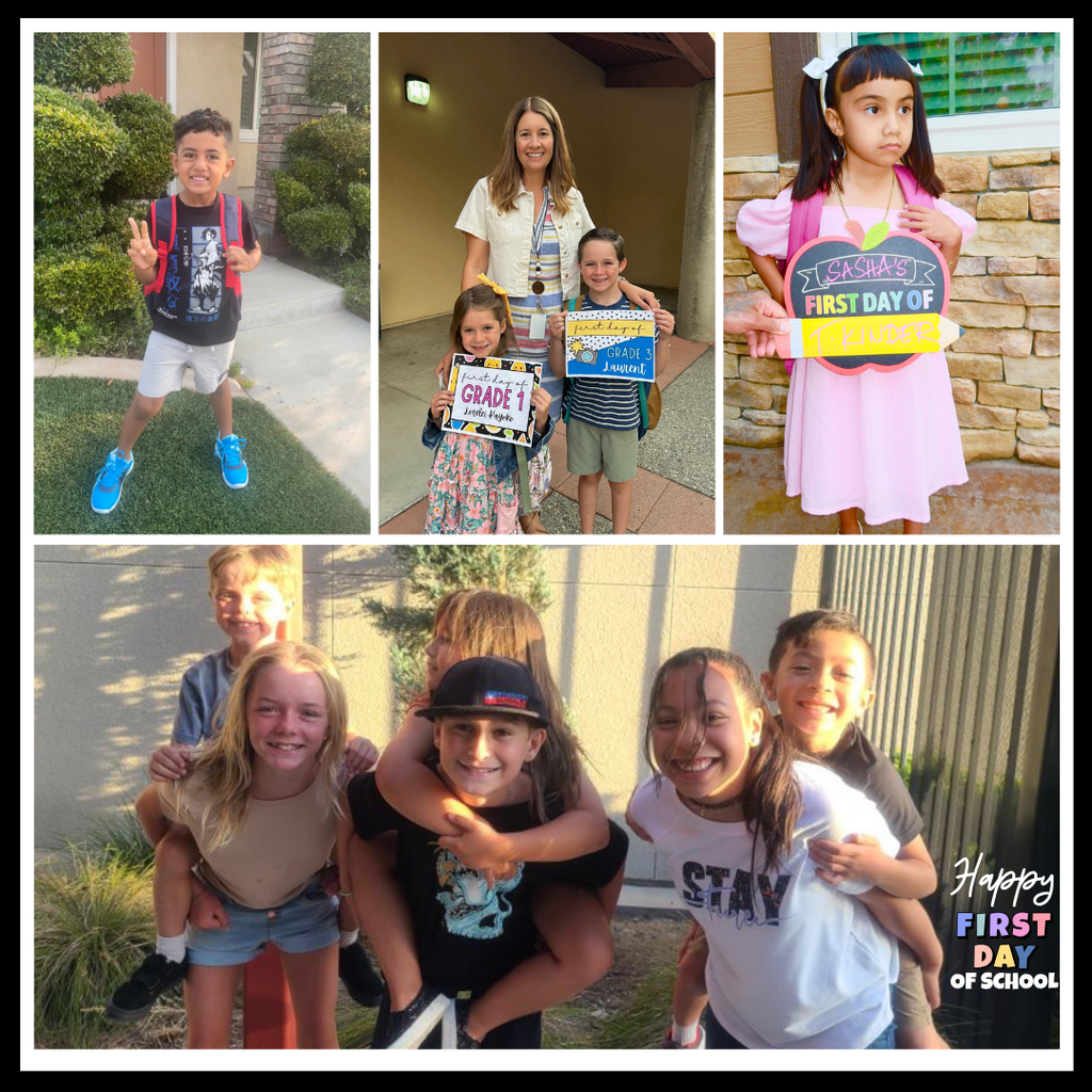 Smiling students, Happy First Day of School